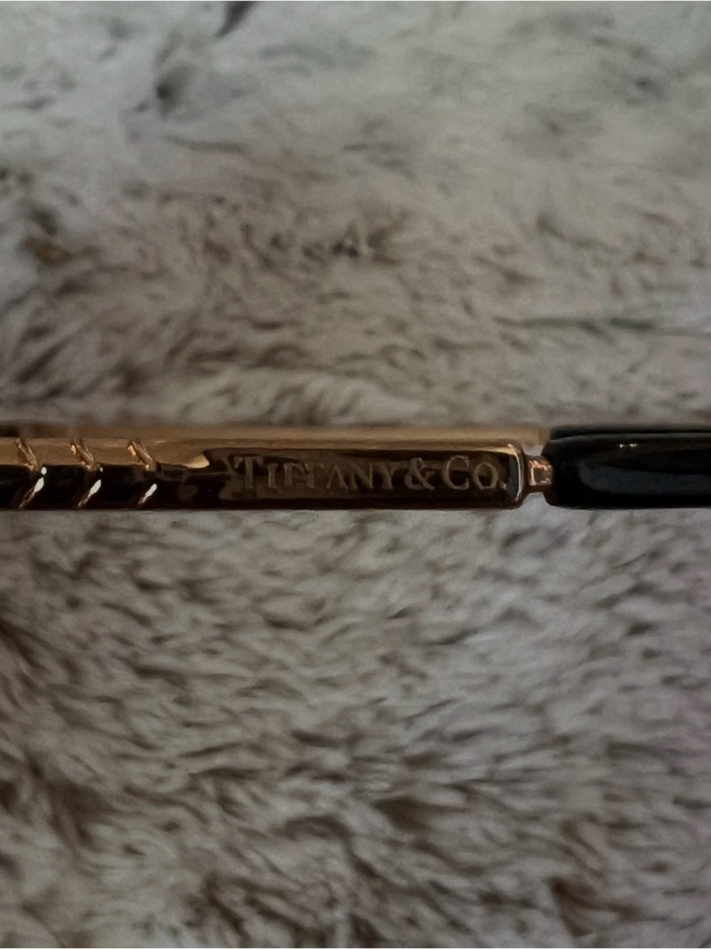 Women's Tiffany and Co gold metal and black cat eye frames - Picture 10 of 15